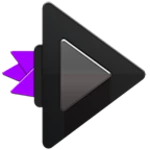 rocket player dark purple android application logo